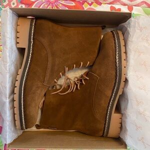 Penelope Chilvers Suede Lace Up Boots